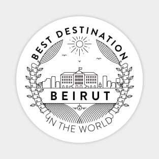 Beirut Minimal Badge Design Magnet